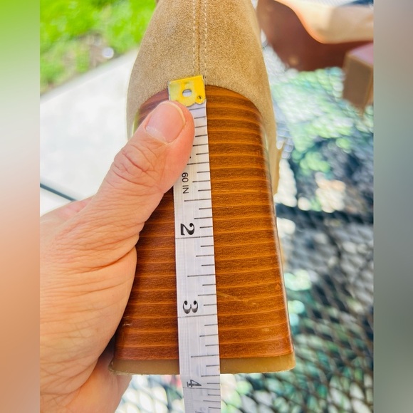 Sam Edelman Ivette Sesame Suede Block Heel Booties I3314L2250 size 9 - Picture 4 of 12